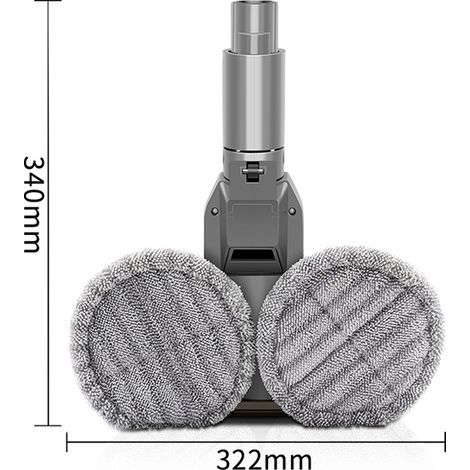 Tête de balai électrique pour nettoyage humide et sec compatible avec Dyson V6 V7 V8 V9 V10 V11 + réservoir d'eau + 6 têtes de balai (1/4)