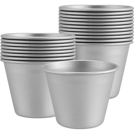 Lot de 20 moules à dariole, mini bacs à pudding, moules à muffins individuels, moules à pudding en aluminium pour la cuisson de cupcakes, pudding individuels, 7 x 4,2 x 5,6 cm,Parent,- (1/5)