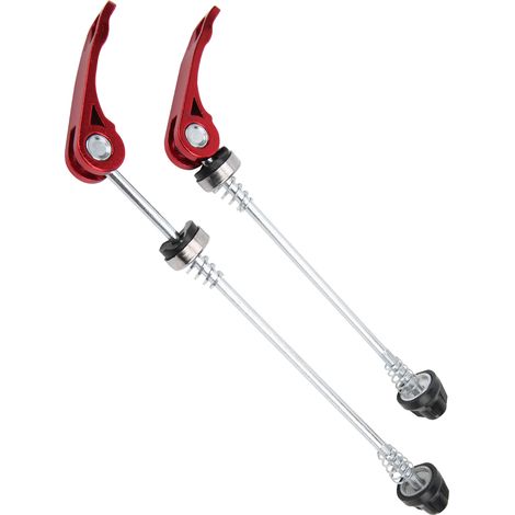 2 pièces Axes Rapides Vélo Route VTT, Attache Rapide Roue Avant Arrière Rouge (1/5)