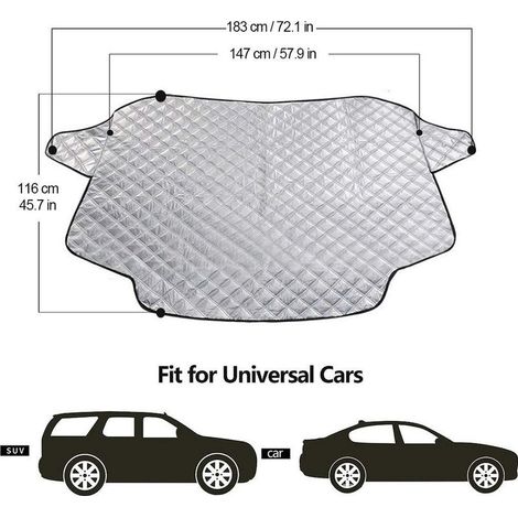 Coverage By-Breeze Car, Magnetic Bache By Breeze Universal, Repliable Bache Car Protection Anti Givre and Snow, UV, Sun, Dust, Rain- (1/3)
