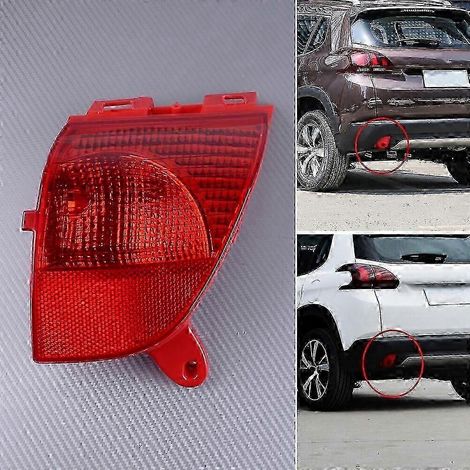 Linke hintere Stoßstangen-Nebelscheinwerfer aus Kunststoff für Peugeot 2008 308CC (2009–2019), kompatibler Seitenscheinwerfer, Autoersatzteil (1/3)