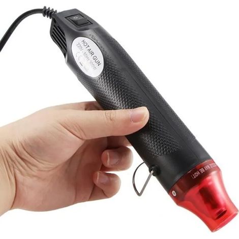 Pistolet à air chaud électrique, Décapeur thermique 300W, Réglage température, Adapté pour shrink, FIMO, timbre et sceau (1/4)