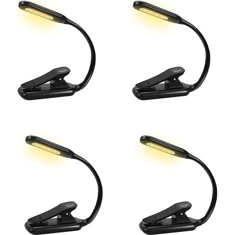 4X Lumière de Lecture, Lampe Lecture Rechargeable, à 9 LED pour (1/5)