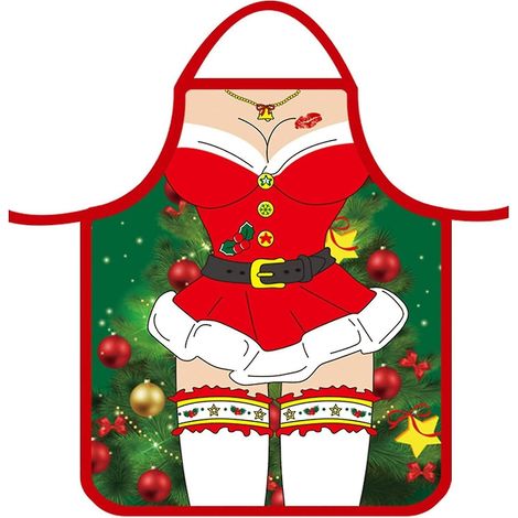 Tablier de Noël imperméable, vêtements de décoration de Noël, tablier de traiteur, cuisine, pâtisserie, barbecue (1/5)