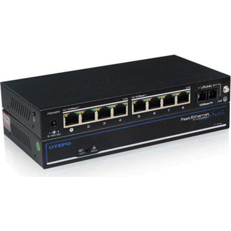 UTEPO SWITCH 8 POE per applicazioni TVCC AIVUSWM08P2