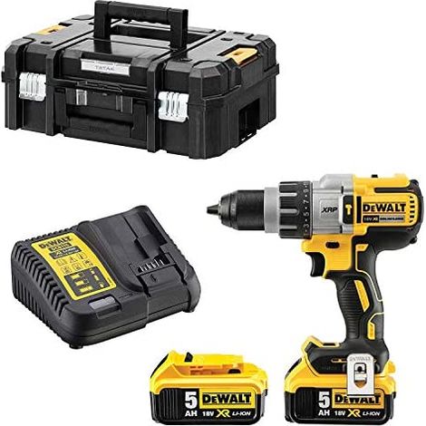 Dewalt – Perceuse à percussion Brushless 18V – 2 batteries Li-Ion 5Ah – Couple 70Nm – Mandrin auto-serrant 13mm – Coffret Tstak — vue 4