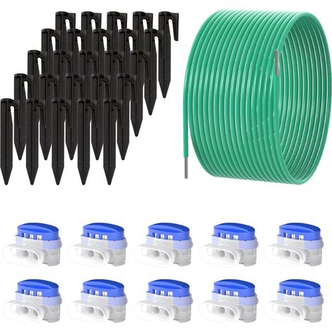 Zubehör Reparatur-Set Mähroboter 10m Begrenzungskabel + 10x Verbinder+ 25x (1/5)