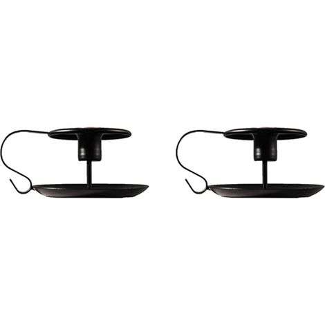 rétro en fer forgé peint support pour bougie pilier noir lot