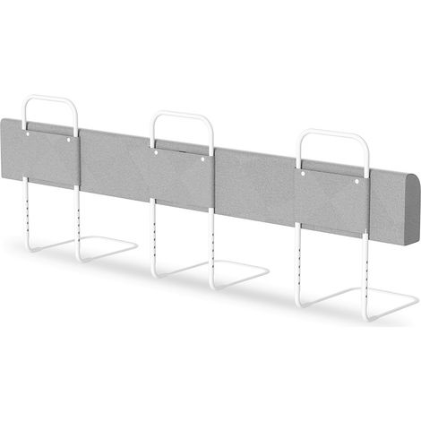 Randaco Bettgitter Bettschutzgitter 5-Loch Höhenverstellbar 180cm Rausfallschutz Bett, Kinderbettgitter, Babybettgitter Sicher, Einfach zu Montieren, Grau