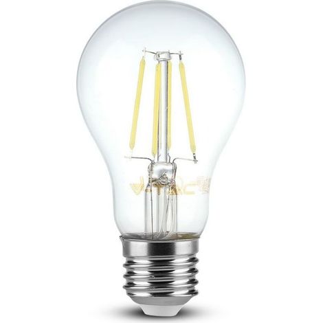 V-TAC Lampadina LED E27 4W 100LM/W A60 Filamento Bianco Freddo (1/5)