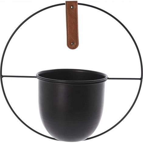 Vaso da fiori sospeso in metallo, nero, 30 cm, 1 pezzo.
