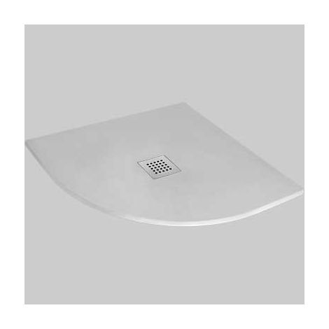 PIATTO DOCCIA SEMICIRCOLARE EFFETTO PIETRA BIANCO 90x90 cm MADE IN ITALY
