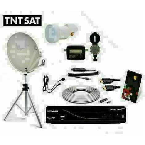 PACK SATELLITE CAMPING TNTSAT Trepied + Parabole pliable + R