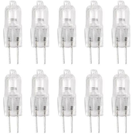 Pair Lot de 10 ampoules halogènes G4 12 V 35 W, blanc chaud. (1/4)