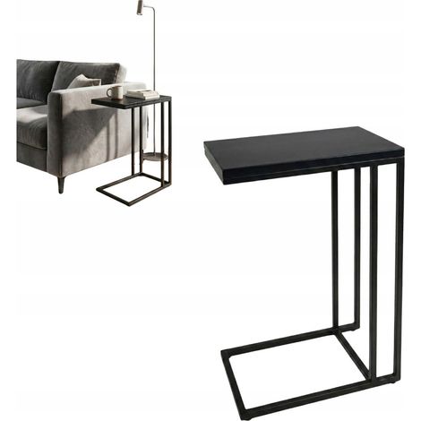 Beistelltisch Schwarz Reims 40x25x60cm (1/5)