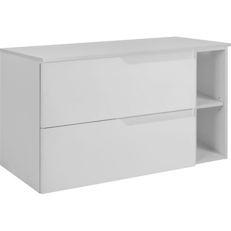 Set di mobili da bagno sotto lavabo, bianco, 80 (60 + 20) x 46 x 58 cm