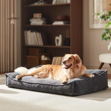 Panier Chien Orthopédique Grande Taille Lavable, 107x78x24cm (1/5)