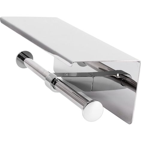 Portarotolo da parete, multifunzionale, senza fori, per riporre oggetti in cucina, in acciaio inox 304 (1/5)