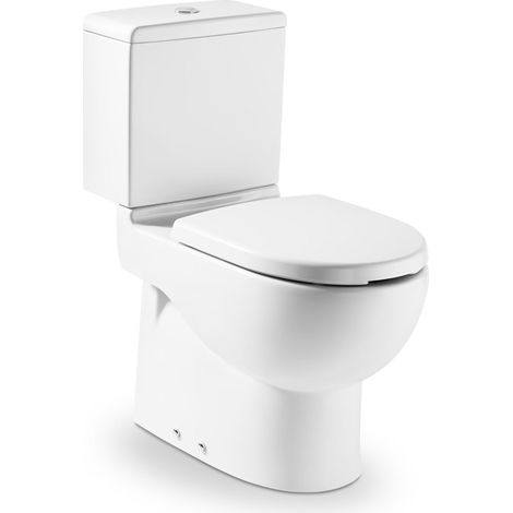 Pack WC "Meridian" Confort, réservoir attenant et abattant double thermodur antibactérien avec lunette anti-contact (1/5)
