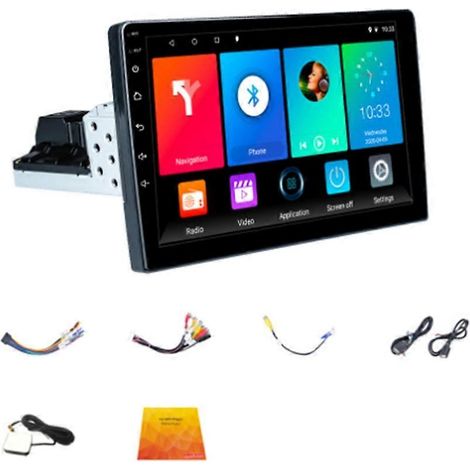 Autoradio 1 DIN Android 13 pouces 9 pouces avec CarPlay, Wi-Fi, GPS, Bluetooth et lecteur multimédia audio et vidéo universel (1/5)