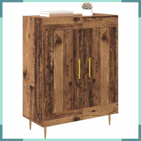 Buffet - 881594 - Bois d'ingénierie et fer - 2 portes - 69,5 x 34 x 90 cm (1/5)