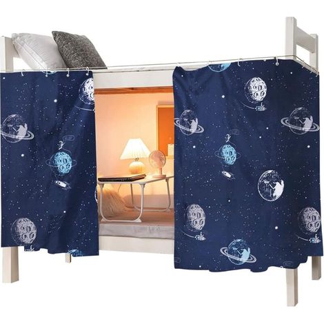 Bardusch-Rideau couverture occultant anti-poussière pour lit superposé, thème planètes étoilées, 2 pièces pour lit 120 cm (1/5)