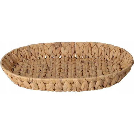 Cesto ovale intrecciato 32x40x6cm Beige naturale (1/2)
