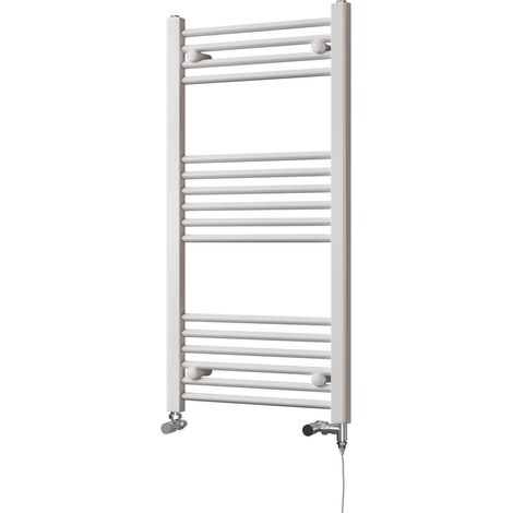 Zennor - White Dual Fuel Towel Rail H1000mm x W500mm Standard - Straight (1/3)