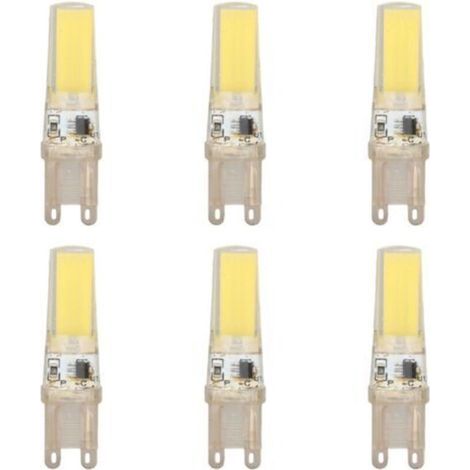 Bombilla LED G9 COB, 6 unidades, regulable, profesional, repuesto para lámparas de pared y de mesa, luz blanca 220V (1/4)