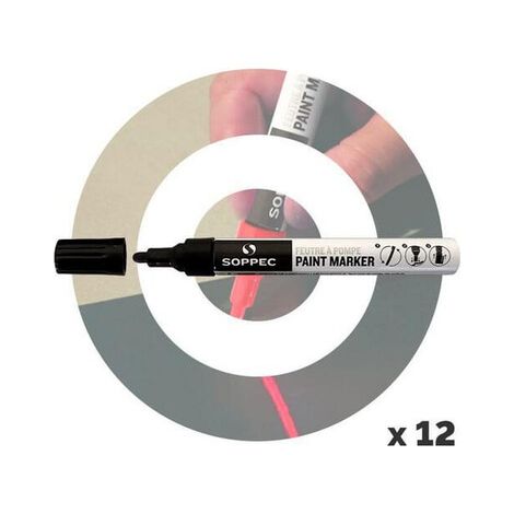 Marcador de pintura negro SOPPEC 551603SOP