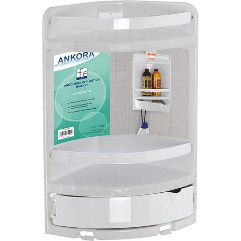 Angoliera bagno doccia bianco 20x27x41 cm 902001 feridras