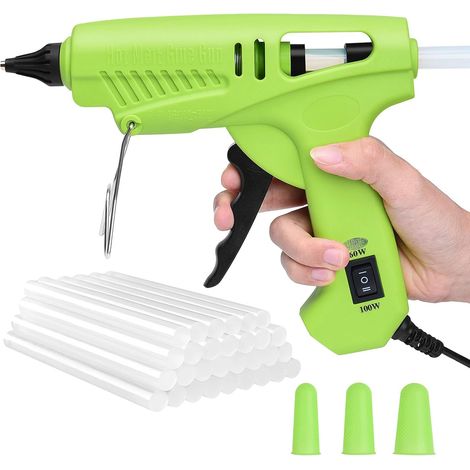 Pistolet à Colle Chaude Double Puissance –100W Electrique Outils avec 30 Bâtons de Colle Transparents 7150mm et 3 Manchons en Silicone Pour Bricolage Maison Bureau Réparation Décoration (1/5)