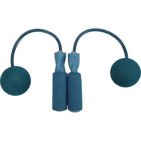Corde à sauter sans fil pour fitness, entraînement sportif et brûlage de graisse - Hommes, femmes, enfants - Bleu (1/5)