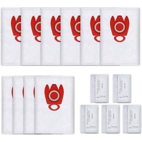 PA 10 Sacs D'aspirateur pour Miele FJM 3D, Sacs Aspirateur pour Compact C1 C2 Complete C1 Série S2 S3 S4 S5 S6 S7 (10 Sacs Aspirateur + 5 Filtres) (1/4)