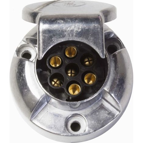 Anhängerstecker Metall weiblich 7-polig 12v