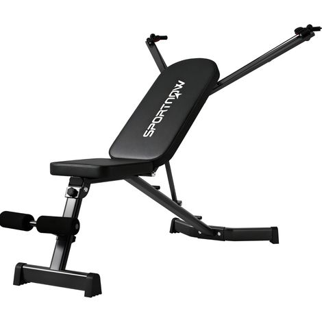 Banco multifunción plegable OKWISH con extensión de piernas, respaldo ajustable y carga de 300 kg (1/5)