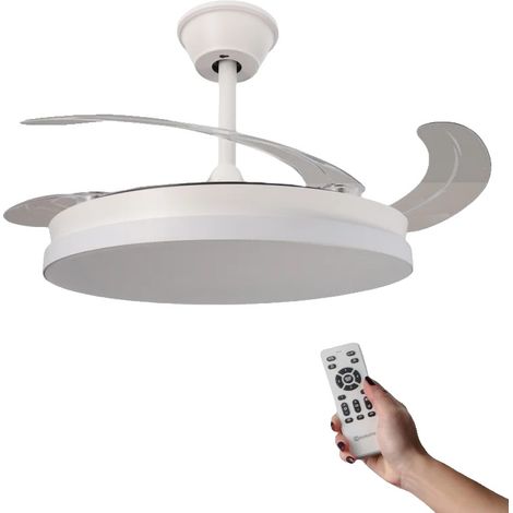 Ventilatore da soffitto, potenza 60W, diametro 107cm, flusso d'aria regolabile da 3600 a 6000 m³/h, sei velocità, telecomando (1/5)