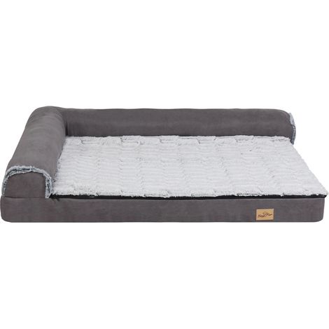 Hundebett groß Hunde, orthopädisches waschbares Hundebett, L-Form Hundesofa Hundekissen XL 120x90x25cm (1/5)