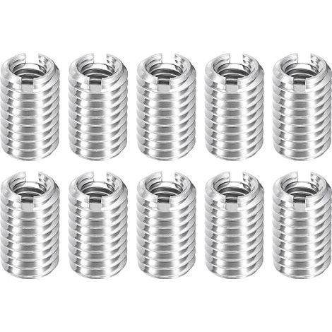 10Pcs Filetages Inserts M4-0.7x10 & M6-1x10 Acier Inoxydable 303 (1/5)