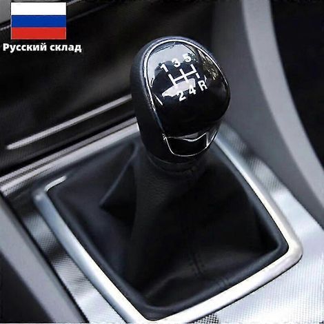 Pommeau de levier de vitesses à 5 rapports pour Ford C-Max, Kuga, Fiesta et Ford Focus 2 (2005-2011), soufflet en cuir, accessoires auto.