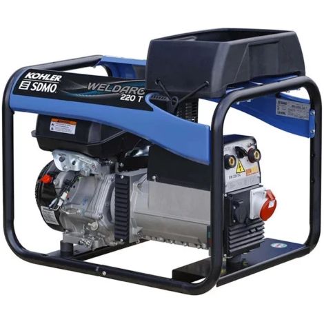 Sdmo – Poste à souder MMA 5,7 kW – Carburant essence – Tension 400V – Intensité 200A – Autonomie 2,8h – Bac de rangement léger (1/3)