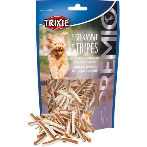 Trixie Treats Premio Stripes Kaninchen und Kabeljau 100g (1/3)