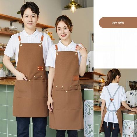 Tablier barbecue,tablier de cuisine unisexe, dos croisé,tablier de travail unisexe, tablier de jardinage imperméable，DIY,Personnalisable，modèle-3