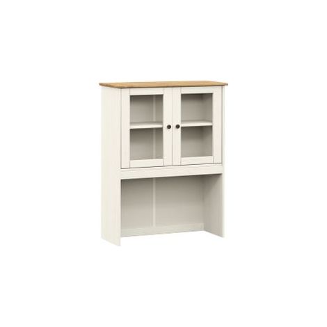 Dessus de commode VIGO blanc 78x30x100 bois massif de pin (1/5)