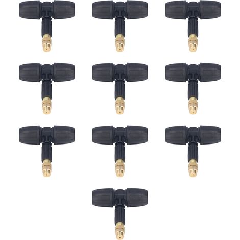 10 buses de pulvérisation en cuivre réglables de 8/11 mm pour le jardinage, avec raccords en T pour capillaire de 8/11 mm. (1/5)