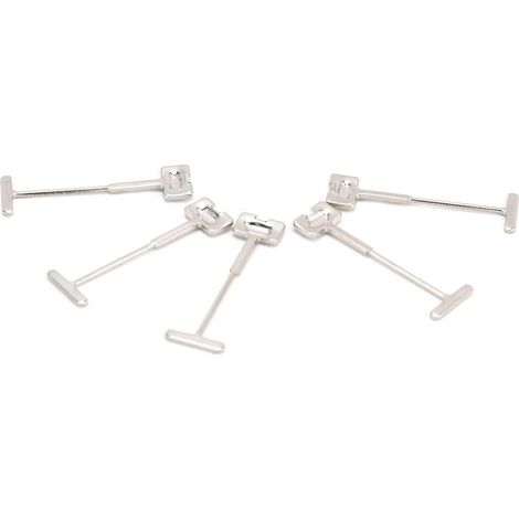 100 Pièces en Acier T-Pins Système de Nivellement des Carreaux Aiguilles de Remplacement Revêtement de Sol Mur Nivellement des Outils de Construction de Bâtiment (1/5)