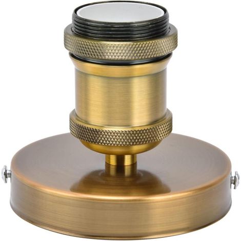 Vintage E26 E27 metal socket with gold finish and accessories for indoor lighting (1/5)