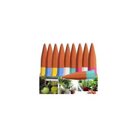 Oyas a Planter Terre Cuite, 10 Pièces Arrosage Goutte à Goutte Ollas Terre Cuite Arrosage Automatique Plantes Irrigation Goutte a Goutte Bouteille pour Jardin Maison Intérieur Extérieur (1/5)