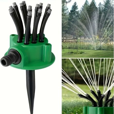 Arroseur automatique multi-têtes à degrés pour jardin système d'arrosage en pelouse et 360 plastique (1/5)
