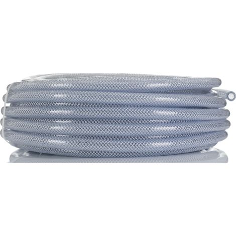 Tube flexible PVC renforcé, Ø 10mmx16mm, 25m, pour Produit chimique, Air comprimé, Alimentation, Liquide, Eau ( Prix pour Bobine de 25 Mètres ) (1/2)